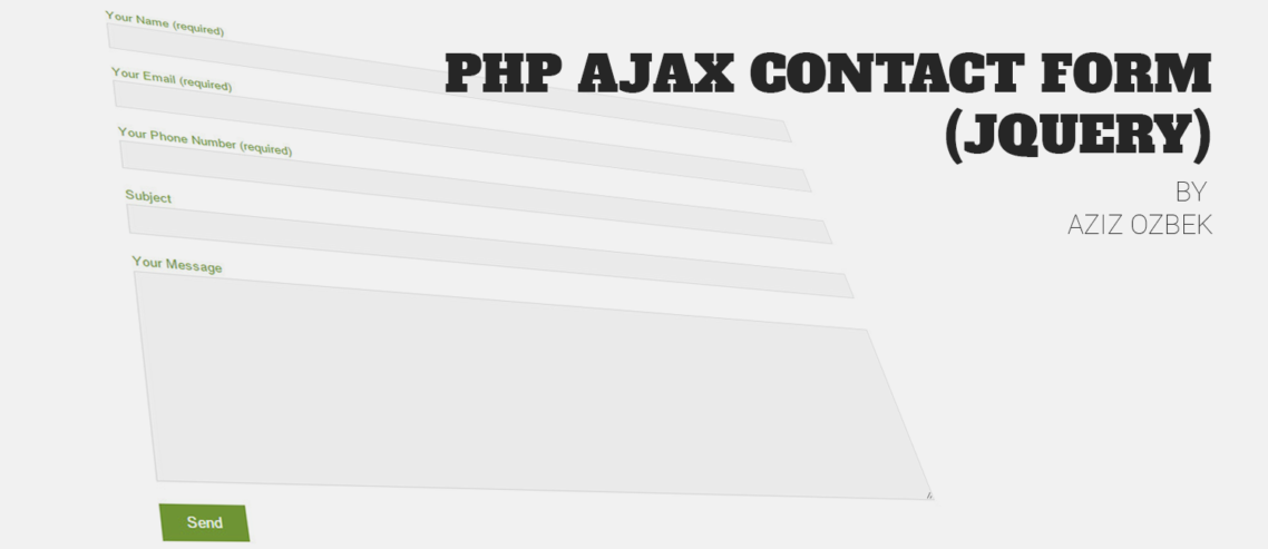 php ajax contact form