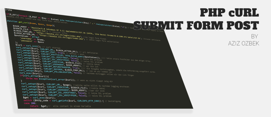 submit post with php curl