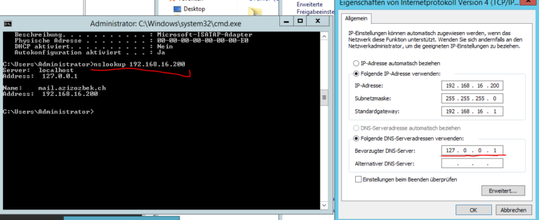 Windows Server 2012 R2 DNS localhost