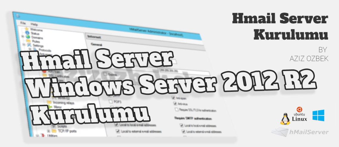 hmail server kurulumu - windows server 2012 r2