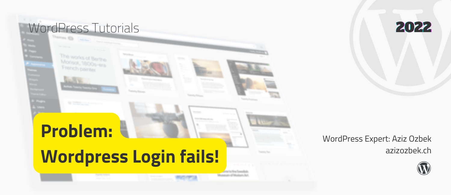 WordPress login fails solution